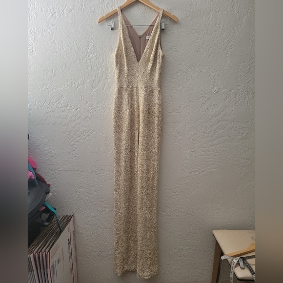 Dress The Population Charlie Sequin Jumpsuit  Size XS - Picture 1 of 5